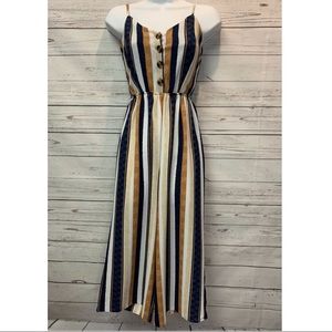 J for Justify Striped Crop Romper